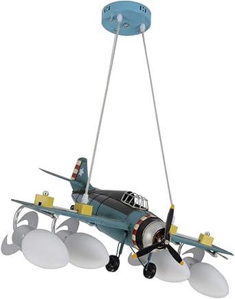 Chambre D Enfants Lustres D Avion Garcon Salle De Bande Dessinee Lustres Chambre D Enfants Lustres En Fer Forge Enfants Lustre Retro Lustres Color Blue 69 55 70cm Amazon Fr Luminaires Et Eclairage