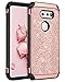 BENTOBEN for LG V30, V30+ & V35 ThinQ Cases - Slim 2 in 1 Glitter Bling Sparkly Heavy Duty Shockproof Drop Protective Case for Women & Girls - Rose Gold