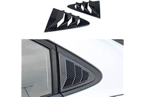 TKREENO For Toyota Corolla 2020 2021 2022 2023 2024 Rear Side Quarter Window Louver Decorate Cover Rear Air Vent Window Louvers Blinds Covers Auto Accessories (Carbon Fiber Color)