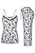 SofiePJ Women's Printed Lace Chemise Sleepwear Capri Set