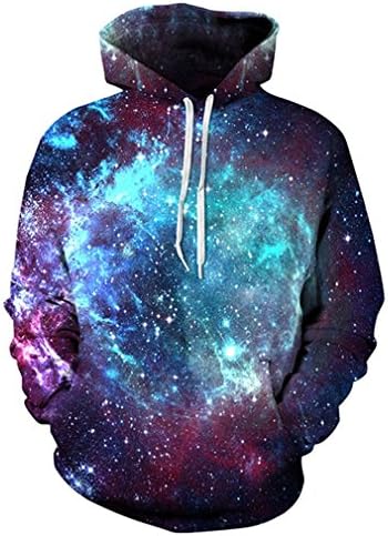 Pasban Galaxy 3D Print Hoodies Pocket Palace Hoodie Men Colorful Harajuku Sweatshirts Moleton Feminino Women Bape Top Shirt No3 XXL