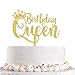 Talorine Queen Birthday Cake Topper Gold Acrylic Happy Birthday Cake Topper, 16th - 18th - 21st - 30th - 40th - 50th - 60th - 70th - 80th - 90th - 100th Cake Toppers Birthday Party Decoration