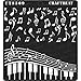 CraftTreat Reusable Stencils - Music Designs, 6x6 Inches - DIY Art & Craft Stencils for Wood, Canvas, Paper, Fabric, Floor, Wall & Tile
