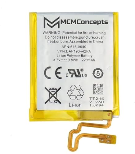 Amazon.com: Vvuilsty 616-0639 616-0640 Battery for iPod Nano 7th