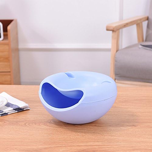 Double Layer Snacks/Nuts/Candies Serving Bowl with Cellphone Holder Slot &amp; Container for Leftovers | Perfect Storage Box Organizer, Pistachio/Sunflower Seeds/Dried Fruits Serving Plate/Dish
