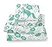 Twin Folk Animal Seafoam Print Sheet Set for Kids Bedding- Double Brushed Ultra Microfiber Luxury Bedding Set By Where the Polka Dots Roam