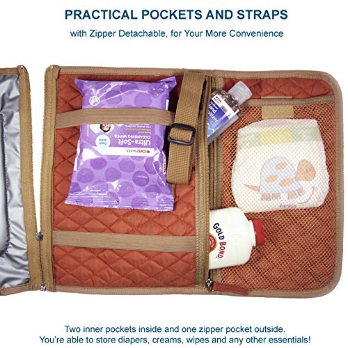 Cute Kid Portable Changing Pad | Diaper Clutch | Travel Changing Station | Waterproof Baby Changing Mat | Cushioned Diaper Changing kit to Keep Your Infant Far from Injury and Dirty Surfaces (Unique) - Thumbnail 6
