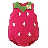 Norbi Cute Newborn Baby Comfy Romper Bodysuit Strawberry