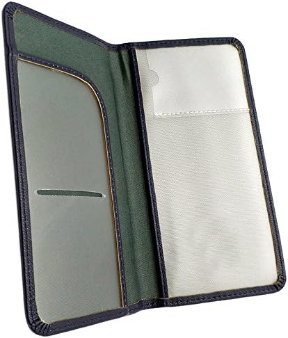 Passport Holder RFID Blocking Travel Wallet Durable PU Leather Multi Purpose Passport Cover (dark blue)