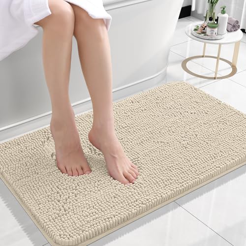 OLANLY Extra Soft Chenille Bath Rug