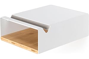 STIKE Bike Rack Shelf – Multifunctional Wall-Mounted Bike Hanger with Shelf – Premium Bamboo and Aluminum Wall Mount Shelf Bike Stand – Japanese Minimalist Display Shelf for Bicycles (White)