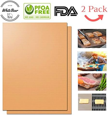 Copper Grill Mat, Copper Barbecue Grill Mat, Non-Stick Copper Grill Mat, FDA-Approved, PFOA Free, Easy to Clean and Reusable