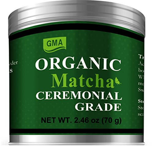 Organic Matcha Ceremonial Grade Green Tea Powder, 2.46 oz