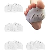 Golbylicc 4 Pairs Metatarsal Gel Pads Toe Spacers Separators to Correct Bunions, Forefoot Pads, Hammertoe Corrector Big Toe Straighteners for Women Men Foot Pain Relief