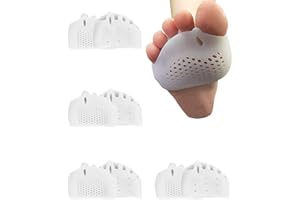 Golbylicc 4 Pairs Metatarsal Gel Pads Toe Spacers Separators to Correct Bunions, Forefoot Pads, Hammertoe Corrector Big Toe Straighteners for Women Men Foot Pain Relief