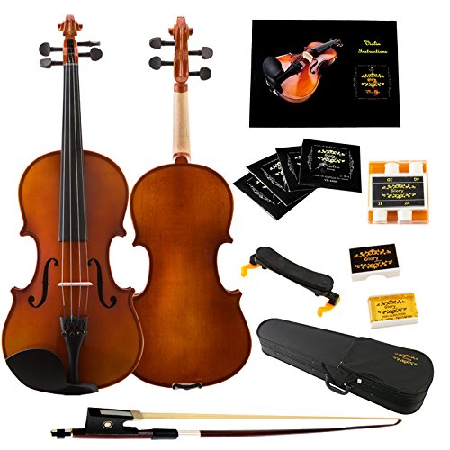 Glory 4/4 solid wood violin with case, shoulder rest, b…