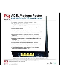 Zoom telephonics ADSL Modem Router WiFi con 4 puertos Ethernet (5792)