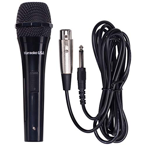 Karaoke USA Dynamic Microphone, Black, Apple (M189)