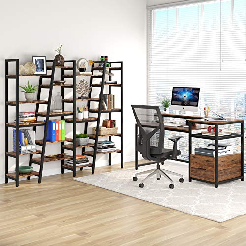 TIYASE 78.7x70.9 inch Extra Large Bookshelf Tall Etagere Bookcase, 5