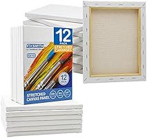 FIXSMITH Professional Quality Pre-Stretched Canvas for Painting Crafts Drawing,100% Cotton,Primed,Acid Free,Suitable for...