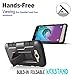 Galaxy Express Prime Case, Starshop [Heavy Duty] Dual Layers Kickstand Case with [0.33m 9H Tempered Glass Screen Protector Included] and Locking Belt Clip (Black)