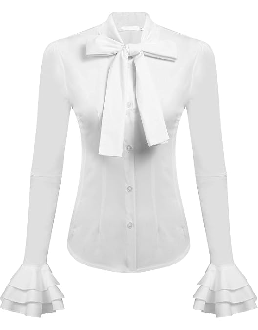 Amazon.com: Satin bow blouse, Formal womens satin blouse/White cocktail  satin blouse, Elegant women's blouse, Satin Bow Shirt : Handmade Products