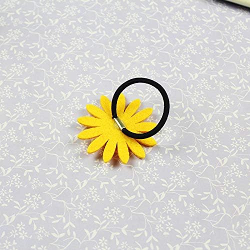 お年玉セール特価 のzayar ヘアゴム ヘアアクセサリー レディース 子供 リングゴム かわいい 髪ゴム ひまわり 髪飾り 髪留め 5個セット New限定品 の