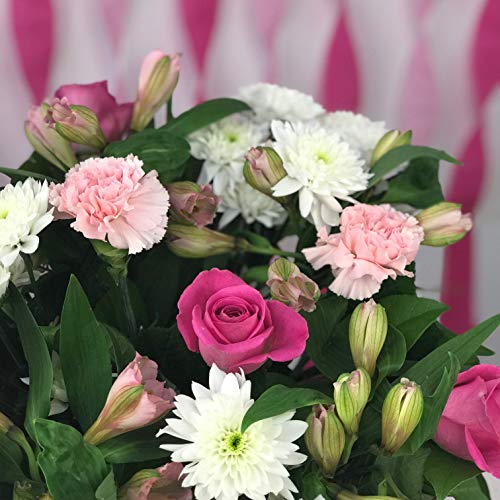 Clare Florist Precious Pink and White Fresh Flower Bouquet Beautiful