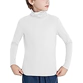 Dreammonkey Boys Turtleneck Long Sleeve Shirt Thermal Turtle Neck Soft Stretch Base Layer Tee for Kids(4T-16Y)