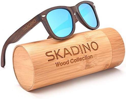 SKADINO Bamboo Sunglasses with Polarized lenses-Handmade Wood Shades for Men&Women SD6010