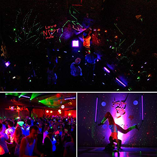 UV LED Black Light, LaluceNatz 10W/24' Portable Blacklight Fixtures for Authentication Currency Stain Detector and UV Poster UV Art Glow in The Party Supplies (Black Light Bulbs)