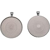 SHUNAE 10pcs 40mm Round cabochon Pendant Base Settings Antique Gun-Black Jewelry Bezel Blanks DIY Necklace Making Supplies