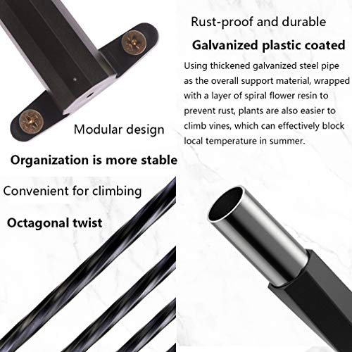 QHW Großer 2,4 m Langer Rosenbogen, halbseitige röhrenförmige Metalllaube, Kletterpflanzen-Stützrahmen, verwendet für… – Bild 5