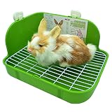 RUBYHOME Rabbit Litter Box Toilet, Plastic Square Cage Box Potty Trainer Corner Litter Bedding Box Pet Pan for Small Animals, Rabbits, Guinea Pigs, Chinchilla, Ferret, Galesaur, 11.4 Inches (Green) RUBYHOME Rabbit Litter Box Toilet, Plastic Square Cage Box Potty Trainer Corner Litter Bedding Box Pet Pan for Small Animals, Rabbits, Guinea Pigs, Chinchilla, Ferret, Galesaur, 11.4 Inches (Green)