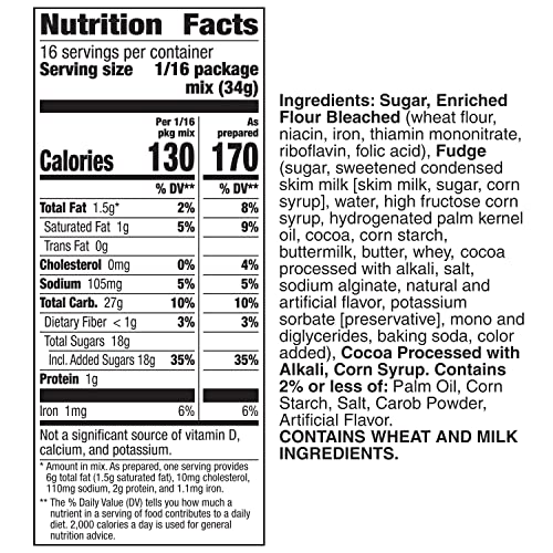BETTY CROCKER DELIGHTS SUPREME FUDGE BROWNIE MIX, 19.1 OZ.
