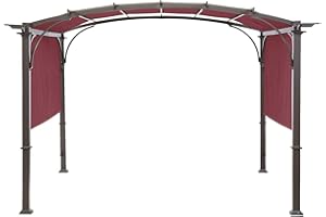 ONTHEWAY Universal Doubleton Steel Pergola Replacement Cover for Pergola Structures L-PG080PST, 80''x 205'' (Burgundy)