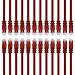 GearIT 24-Pack, Cat 6 Ethernet Cable Cat6 Snagless Patch 1 Foot - Snagless RJ45 Computer LAN Network Cord, Red - Compatible with 24 48 Port Switch POE Rackmount 24port Gigabit primary