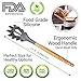 Silicone Kitchen Utensil Set by House of Shade - Non Scratch Cooking Utensils w/ Natural Beechwood Handles - BPA Free Grey Heads - 7 Piece Nonstick/Heat Resistant Tools - Great Wood Grip