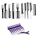 Le Fu Li 10pcs/Set Professional Hair Brush Comb Salon Barber Anti-static Hair Combs Hairbrush Hairdressing Combs Hair Care Styling Tools primary