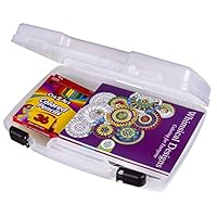 ArtBin 8017AB 17 Inch Quick View Carrying Case - 17 in. x 3.875 in. x 12.375in. Lockable, Art and Craft Supply Storage with Latches and Handles, Portable