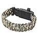Wooboo 5 in 1 Outdoor Survival Gear Escape Paracord Bracelet Flint Whistle Compass Scraper(Camouflage)