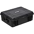 MEIJIA Portable Waterproof Protective Hard Case, Camera Case with Customizable Fit Foam Inserted,Fit Use of Drones,Camera,Equipments, Elegant Black (24.25"X19.43"X8.68")