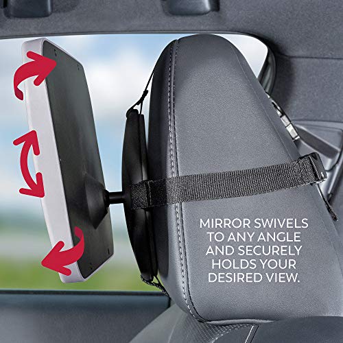 image for Lusso Gear Baby Mirror for Car - Largest and Most Stable Backseat Mirr