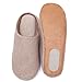 Relaxed Foot Slippers | Organic Cotton & Memory Foam | 1 Pair with Storage Bag (X-Large, Coffee)