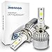 Safego H7 72w LED Headlight Kit Bulbs COB Chip 7200lm Car LED Headlight Bulbs Lamp Conversion Kit 12v Replace for Halogen or HID Bulbs C6-H7