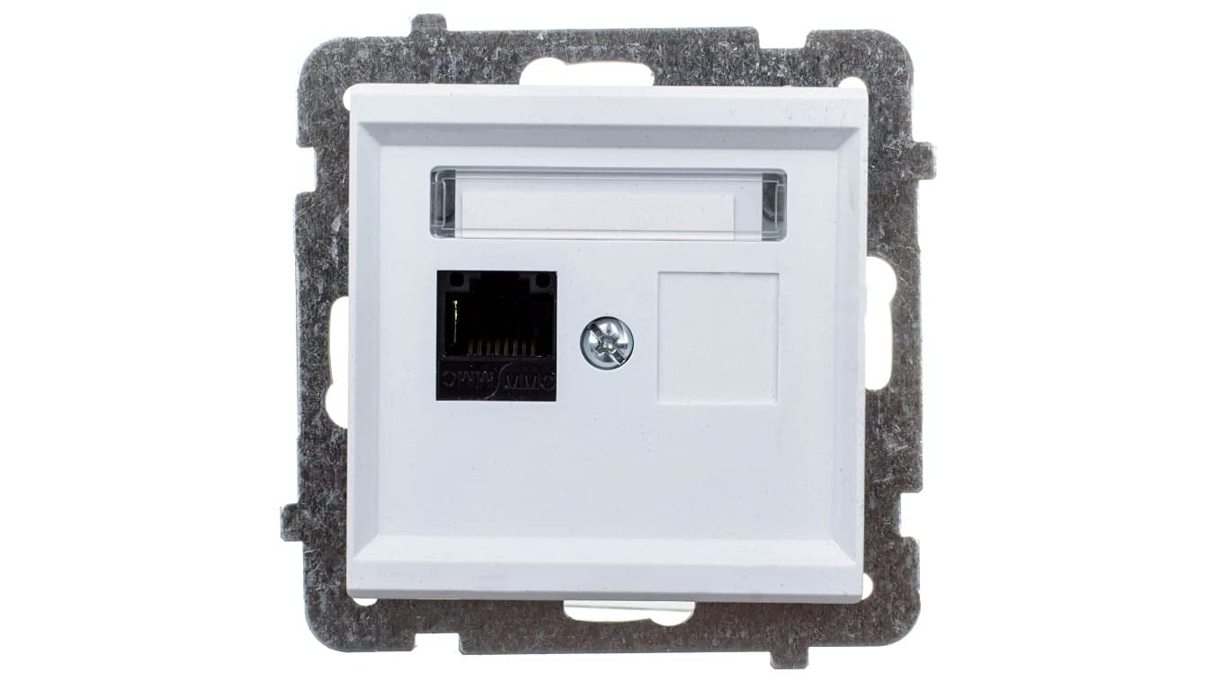 Ospel GPK-1R/K/m/00 Socket White IP20, 71 mm 33 mm 71 mm 59 g