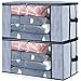Large Clothes Storage Bags Organizer [2-Pack] Zippered Clothing Storage Bags Containers, Collapsible Closet Storage Bin for Clothes, Comforters, Blanket