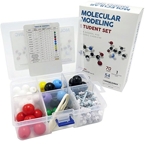Chemistry Molecular Model Kit โ Organic and Inorganic Modeling Student Set (124 Pieces)