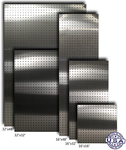 Stainless Supply Stainless Steel Pegboard (Various See Drop Down Menu) - Selected Size: (32"x48" - 304)