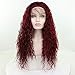 Candice Hair Synthetic Wig Lace Front Wigs Long Loose Curly with Baby Hair Natural Hairline Heat Resistant Fiber Lace Wigs Swiss Natural Wine Red Wig For Black Women 180% Density 24 Inch 118 …